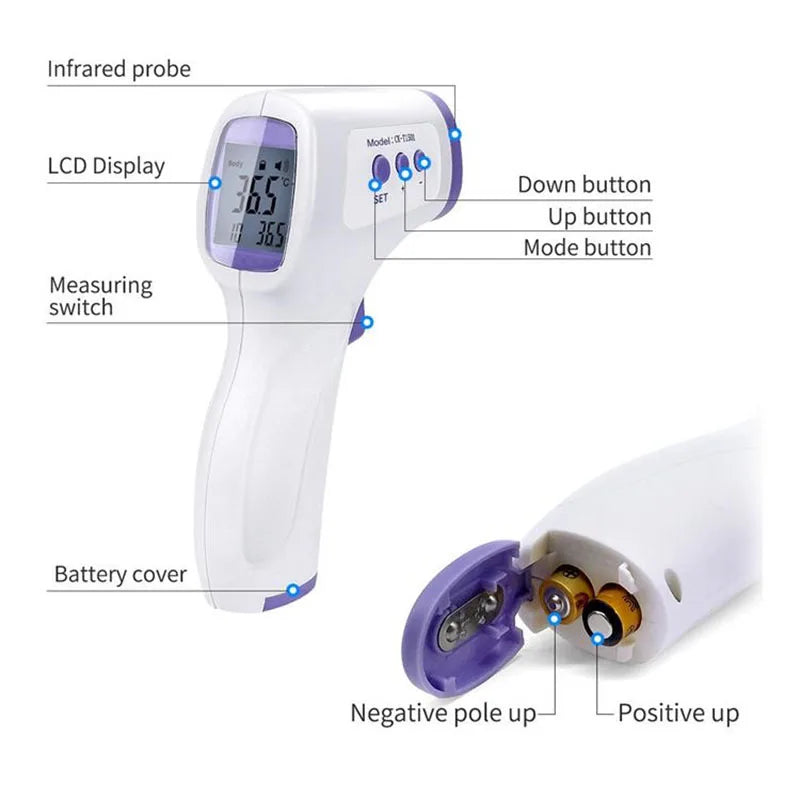 Baby Thermometer Infrared Digital LCD Body Measurement Forehead Ear
