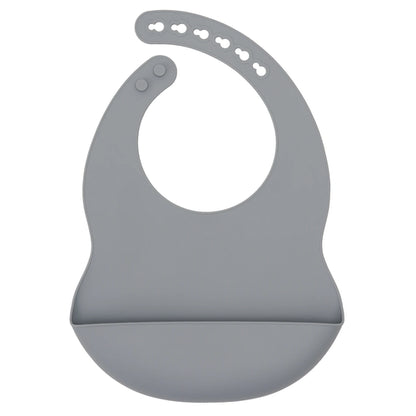 Color Kids 1PCS Silicone Baby Bib Adjustable Waterproof Feeding Bib