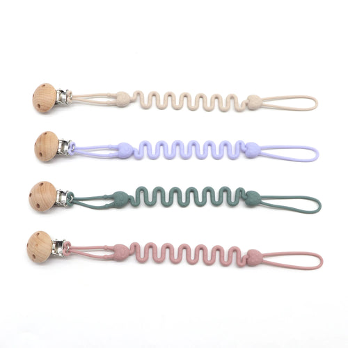 Fashion Baby Silicone Pacifier Chain, 1/4 Pcs Soft Elastic Toy Straps