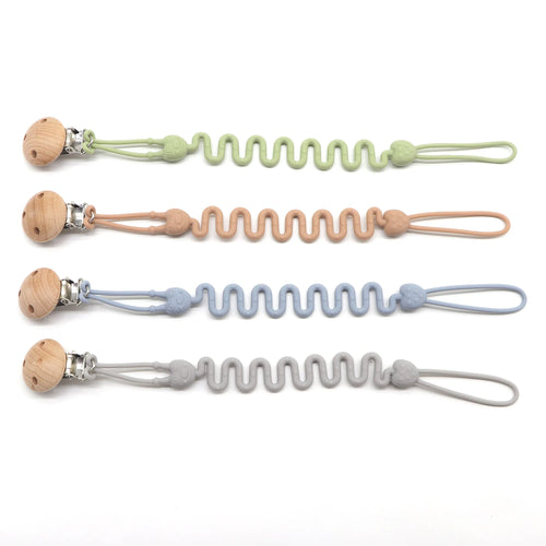 Fashion Baby Silicone Pacifier Chain, 1/4 Pcs Soft Elastic Toy Straps