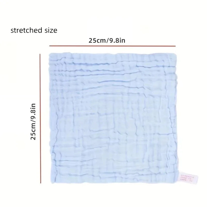 Soft Muslin Baby Washcloths - Gentle Newborn Face Towel for Sensitive