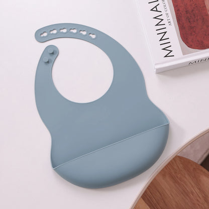 Color Kids 1PCS Silicone Baby Bib Adjustable Waterproof Feeding Bib