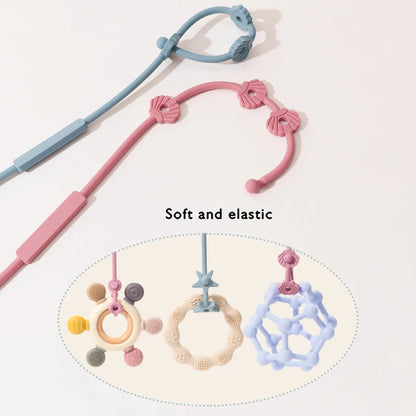 Color Kids 3PC Silicone Pacifier Clips Solid Color Pacifier Chain