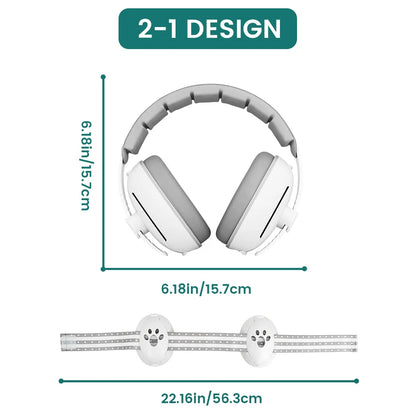Baby Ear Protection Noise Cancelling Headphones for Babies, 2-in-1
