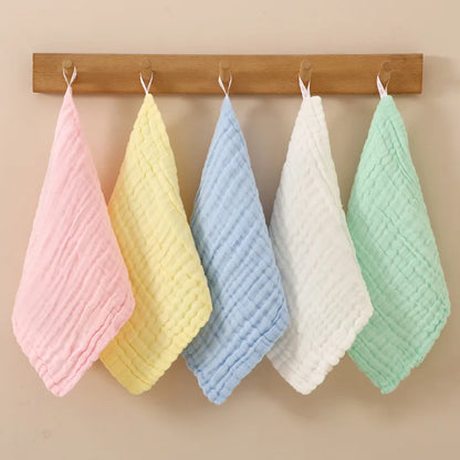 Soft Muslin Baby Washcloths - Gentle Newborn Face Towel for Sensitive