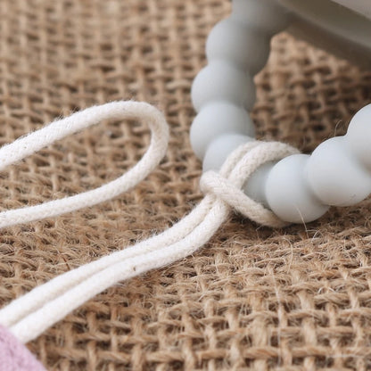 N80C Cotton Cloth Pacifier Clip Baby Teether Toy Hanging Rope Chain