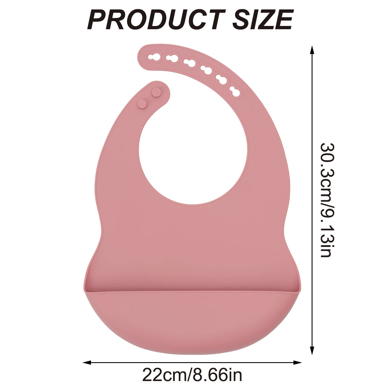Color Kids 1PCS Silicone Baby Bib Adjustable Waterproof Feeding Bib