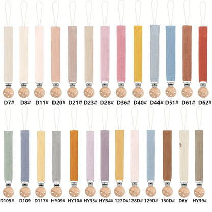 N80C Cotton Cloth Pacifier Clip Baby Teether Toy Hanging Rope Chain