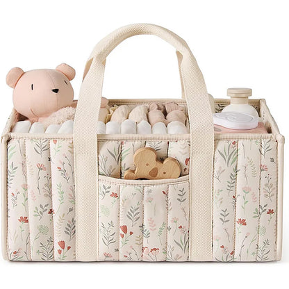 Diaper Caddy Organizer, Stylish Nursery Storage Basket, Gift for Baby