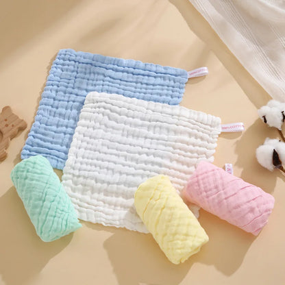 Soft Muslin Baby Washcloths - Gentle Newborn Face Towel for Sensitive