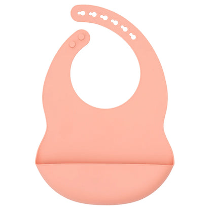 Color Kids 1PCS Silicone Baby Bib Adjustable Waterproof Feeding Bib