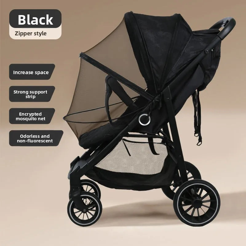 Full-Cover Universal Baby Stroller Mosquito Net, Foldable Fine