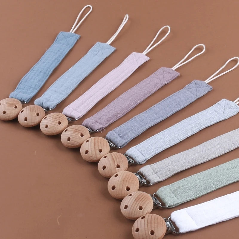 N80C Cotton Cloth Pacifier Clip Baby Teether Toy Hanging Rope Chain