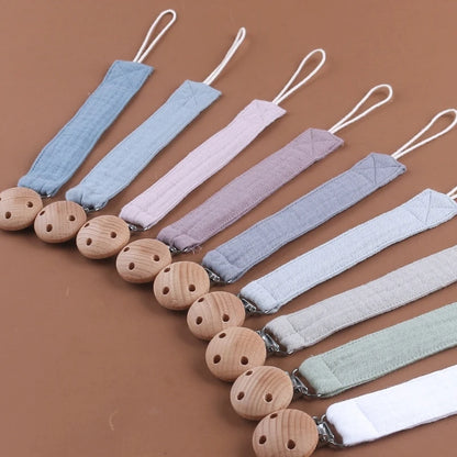 N80C Cotton Cloth Pacifier Clip Baby Teether Toy Hanging Rope Chain