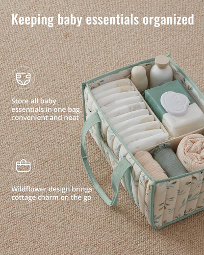Diaper Caddy Organizer, Stylish Nursery Storage Basket, Gift for Baby