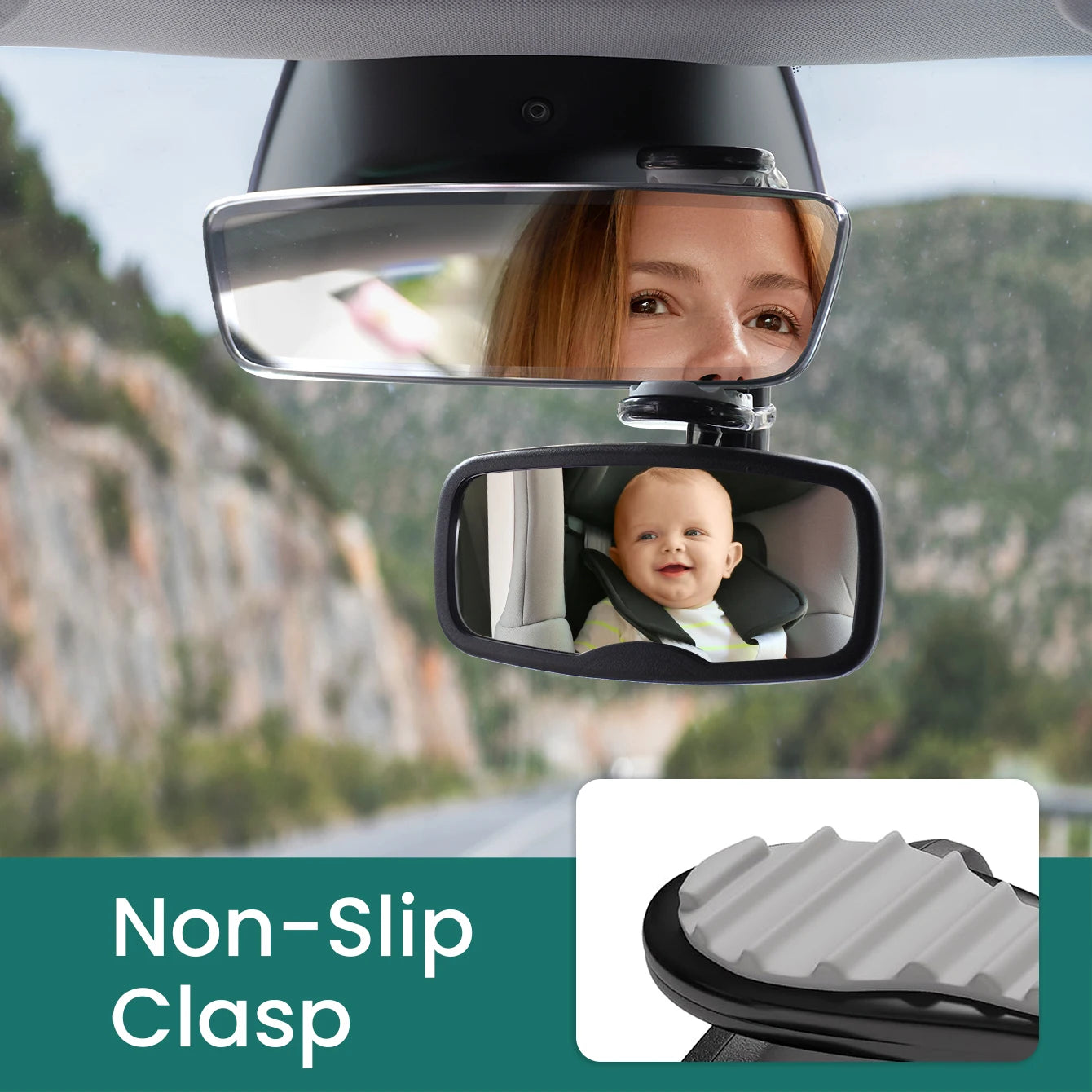 1PC & 2PC Shatterproof & Shakeproof Forward Facing Baby Car Mirror -