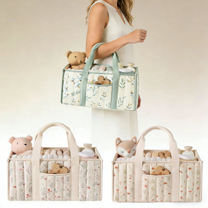 Diaper Caddy Organizer, Stylish Nursery Storage Basket, Gift for Baby