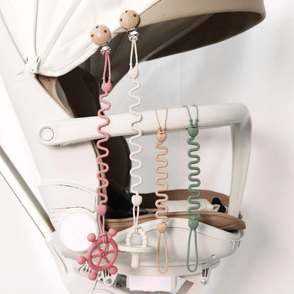 Fashion Baby Silicone Pacifier Chain, 1/4 Pcs Soft Elastic Toy Straps