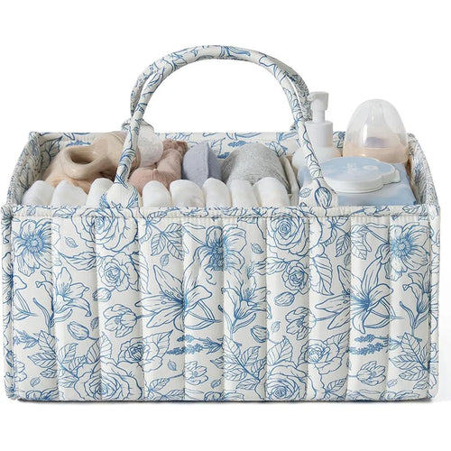 Diaper Caddy Organizer, Stylish Nursery Storage Basket, Gift for Baby