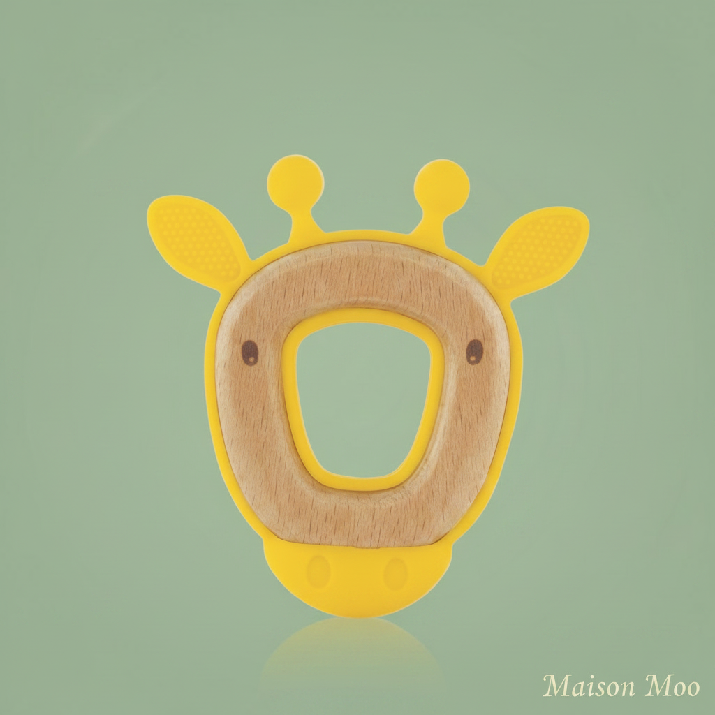 Wooden Giraffe Luxury teether