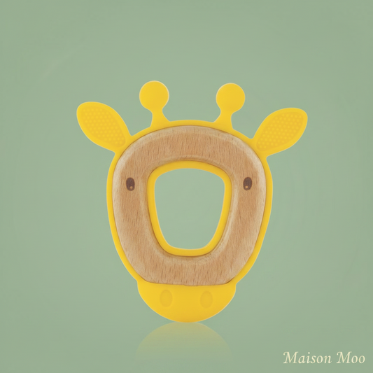 Wooden Giraffe Luxury teether
